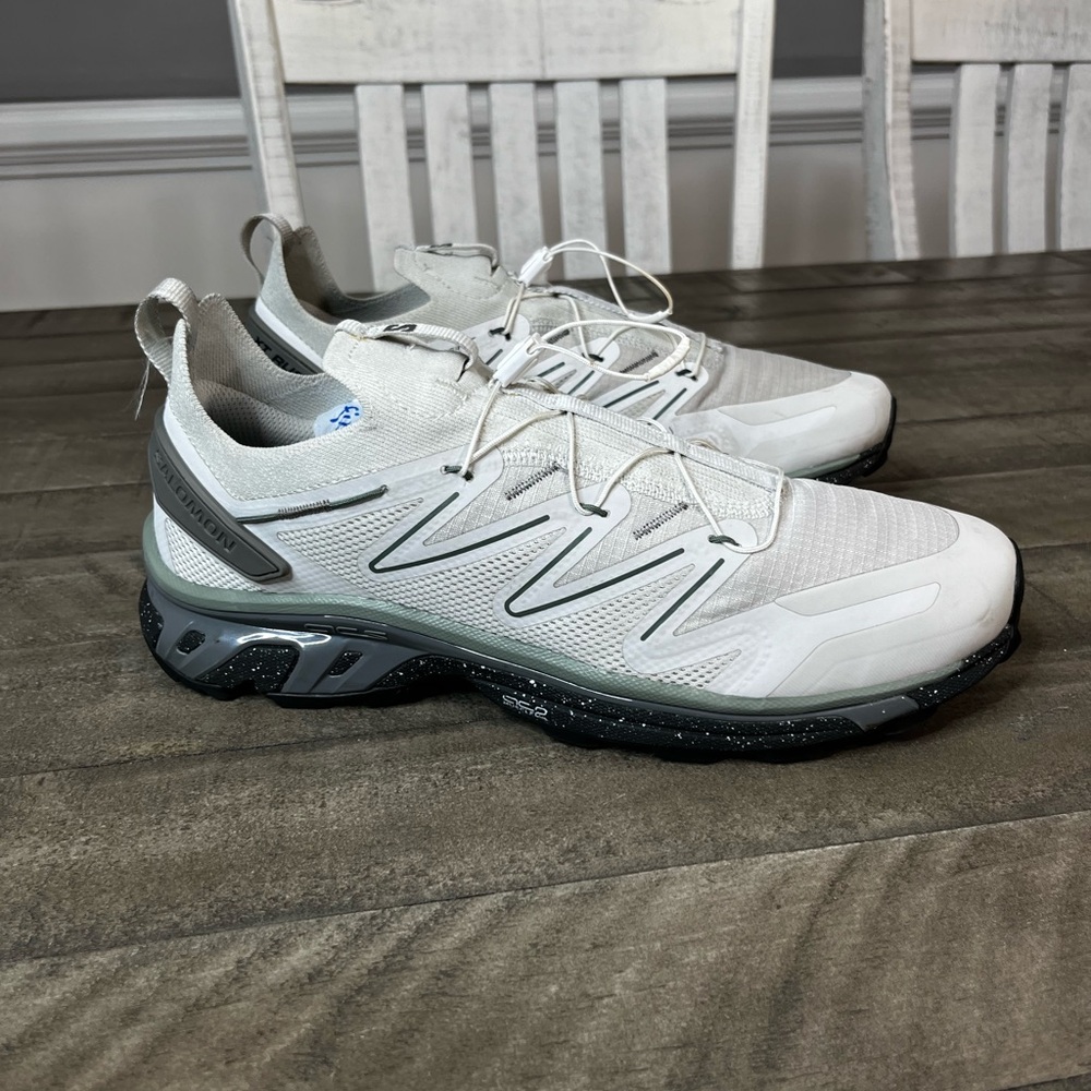 Salomon White and Gray Athletic Shoes - Picture 2 of 5